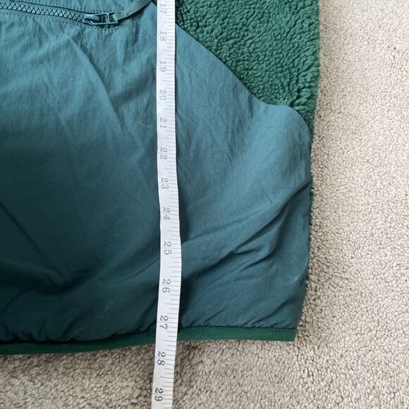 Revolve LPA Sherpa Jacket Womens Small Green Deep Pile Snap Casual Oversized - Picture 7 of 9